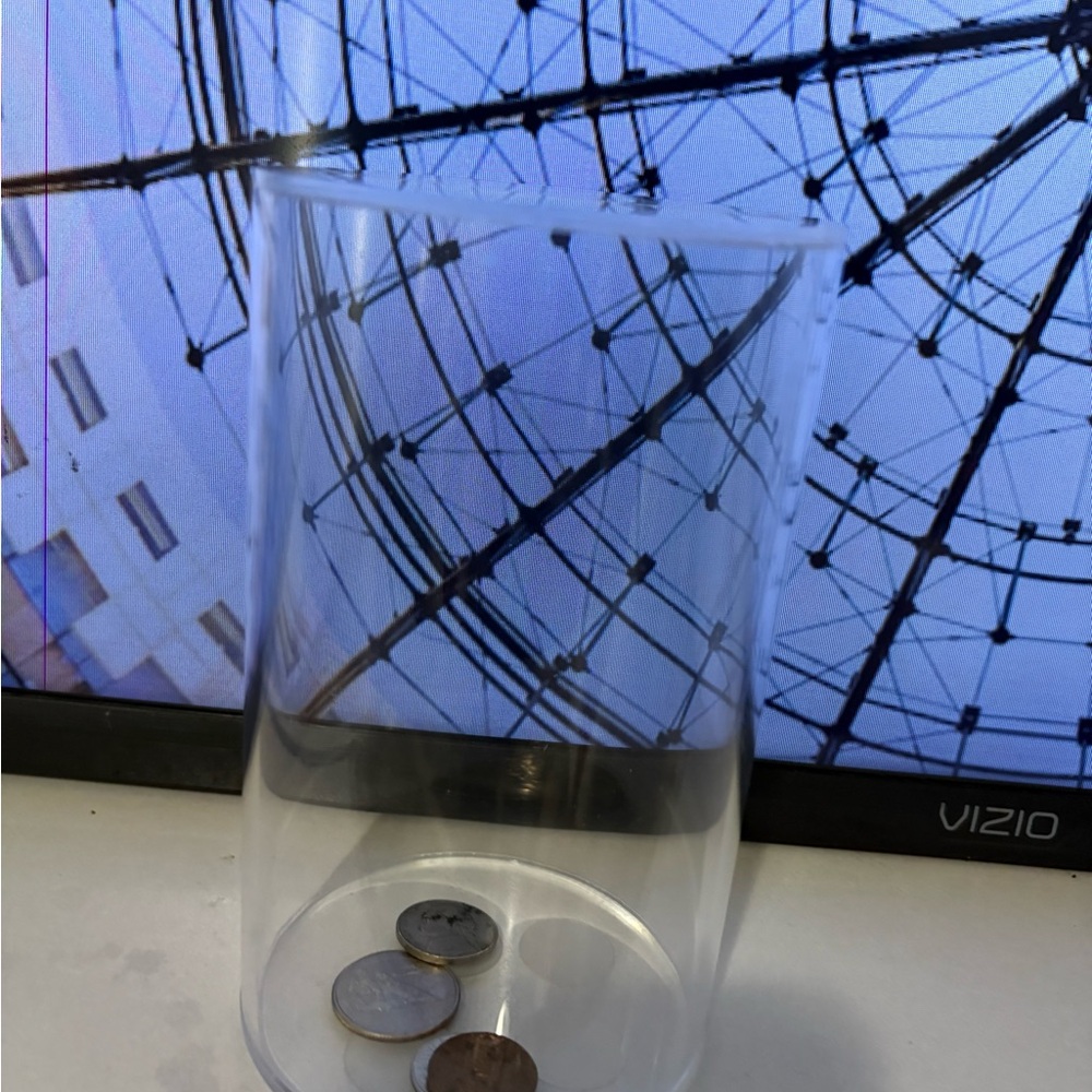 Clear Acrylic Coin Saving Case